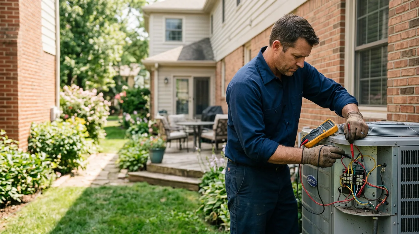 HVAC technician working near Walton, WV